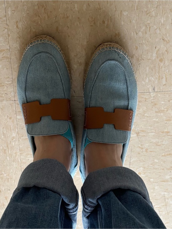 Hermes Other - Authentic Hermès Antigua Denim Espadrilles